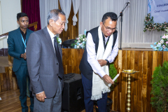 Diamond Jubilee -Lighting of Ceremonial lamp by Shri. Rakkam A. Sangma, Minister of Education